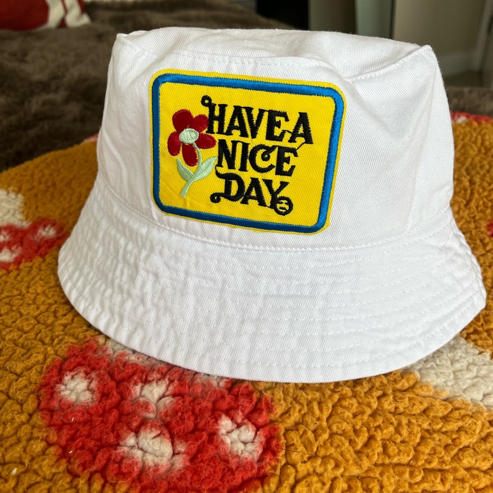 Have a Nice Day fun bucket hat made personally by me